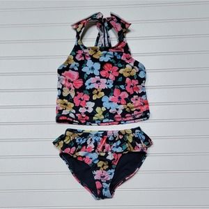 Joules Floral Ruffled 2-Piece Swimsuit